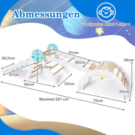 Costway with Tunnel 281x53x58.5cm. for 3+ Years Years White