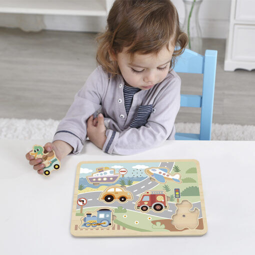Ξύλινο Παιδικό Puzzle Σφηνώματα Tooky Toys