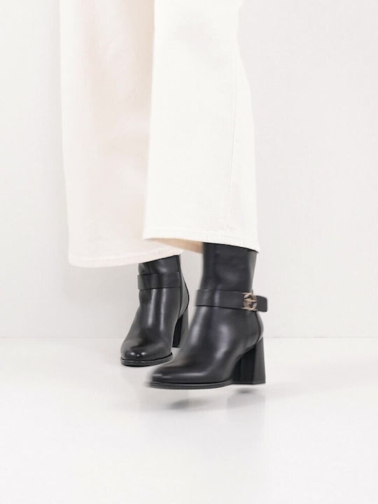 Women's Ankle Boots with Medium Heel Black