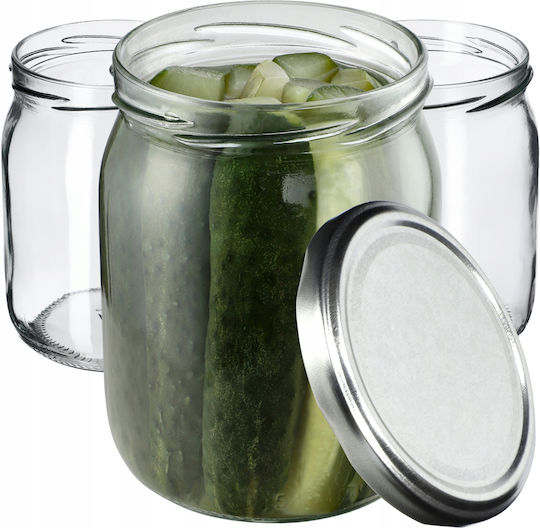 Kadax Set 8Stücke Lebensmittelgläser Allgemeine Verwendung mit Deckel Glas Transparent 540ml