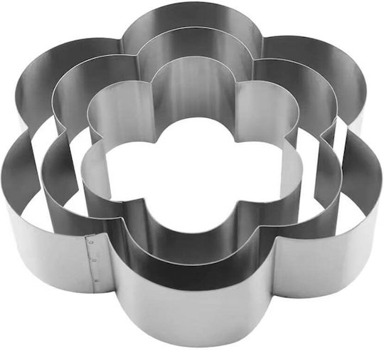 Set 3 Pufo Blumen Kuchenringe Aus Metall In Blumenform Kuchenlagen Gebäck Silber Langlebig Leicht Zu Bedienen Set 3 Pufo Blumen Kuchenringe Aus Metall In Blumenform Kuchenlagen Gebäck Silber Langlebig Leicht Zu Bedienen