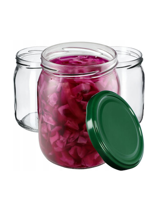 Kadax Set 8 Bucăți Vaze Utilizare Generală Cu Capac Sticlă Transparentă 540ml 8 Bucăți