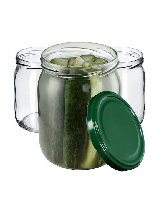 Kadax Set 8 Bucăți Vaze Utilizare Generală Cu Capac Sticlă Transparentă 540ml 8 Bucăți