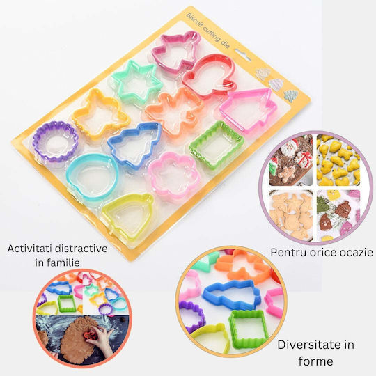 Set 12 Matrițe Pentru Tort Flippy Din Material Polipropilenă Diverse Forme Orice Ocazie Adâncime 1.6 Cm 23.3 X 33.5 X 1.8 Cm Multicolor