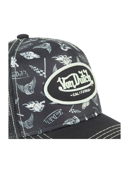 Von Dutch Лайфстайл Шапка Графичен Дизайн Черно Бяло