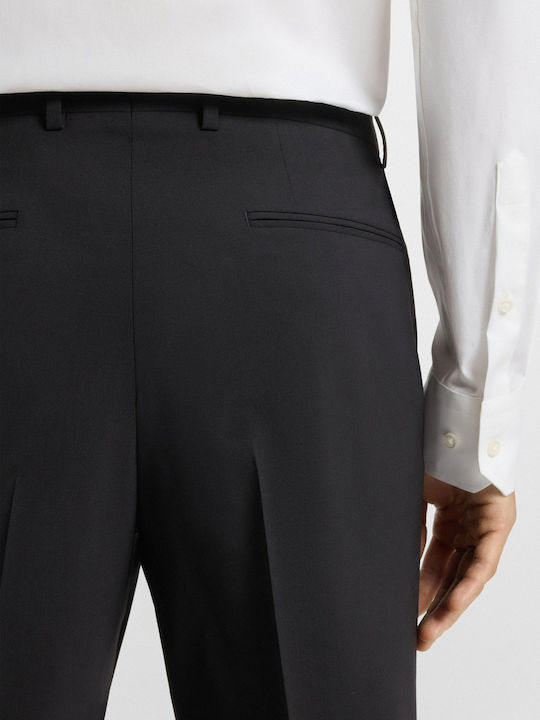 Suit Trousers Elastic In Slim Fit Black