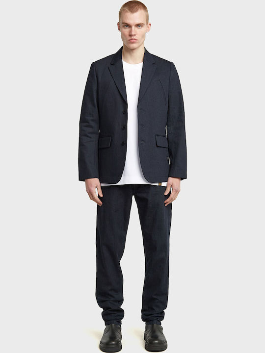 Morry Trousers Chino in Tapered Line Blue Black