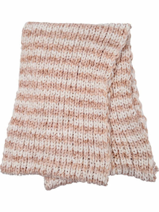 Set with Beanie Knitted in Beige color