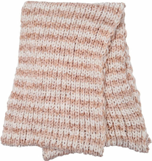 Set with Beanie Knitted in Beige color
