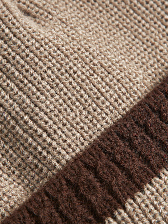 Beanie Beanie Knitted in Beige color