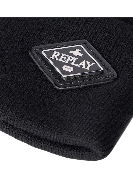Beanie Ανδρικός Σκούφος Πλεκτός σε Μαύρο χρώμα