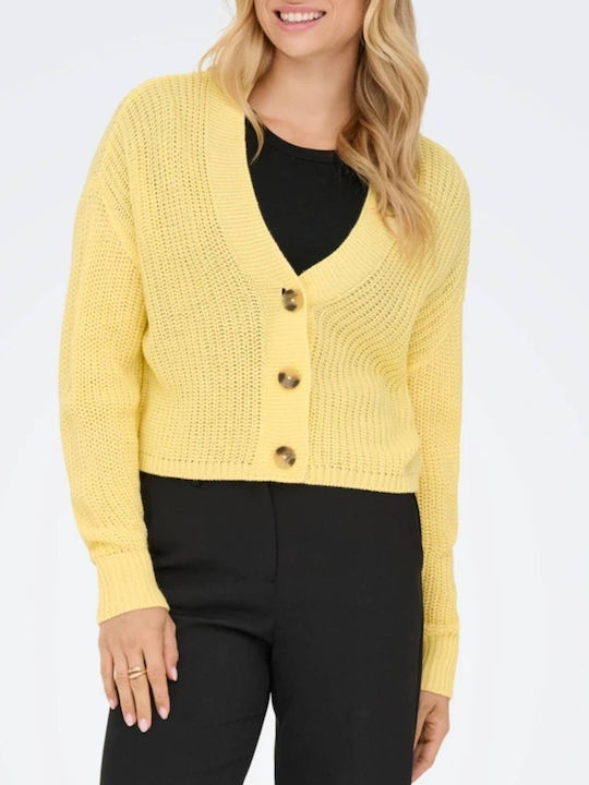 Carol Nice Jachetă de damă tricotată Yellow