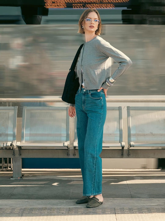 Flat Suede Mules σε Πράσινο Χρώμα