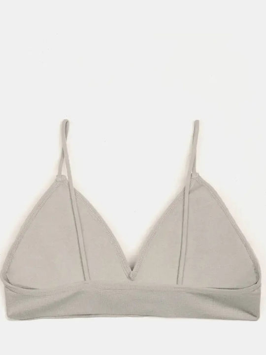 Athletic Bra Thin Straps Gray Size S