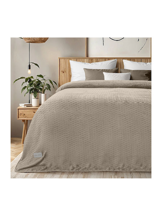 Lino Home Κουβέρτα Fleece Υπέρδιπλη 220x240εκ. Taupe 1300002042