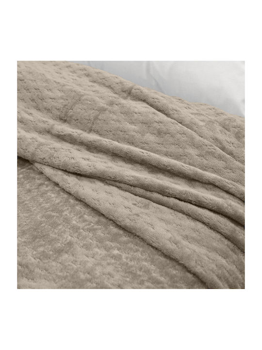 Lino Home Κουβέρτα Fleece Υπέρδιπλη 220x240εκ. Taupe 1300002042