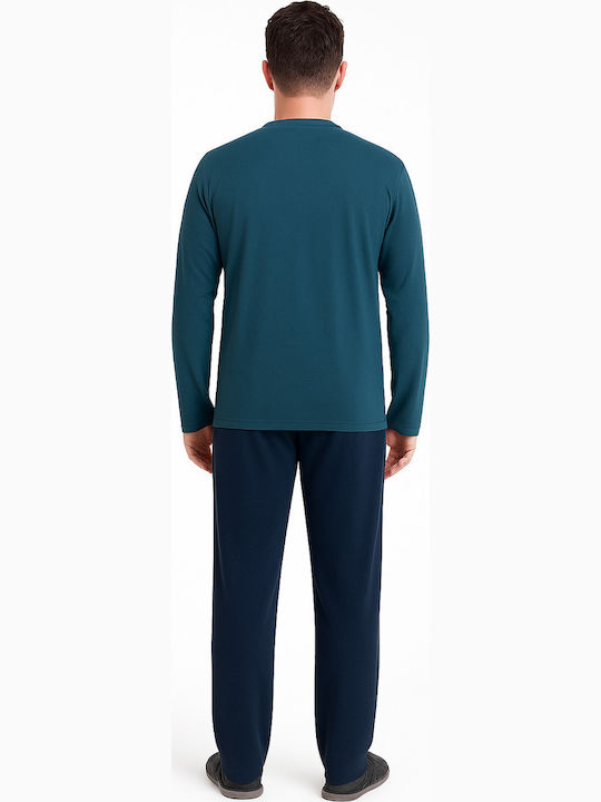 Relax Anatomic Men's Winter Pajama Pants Petrol blue