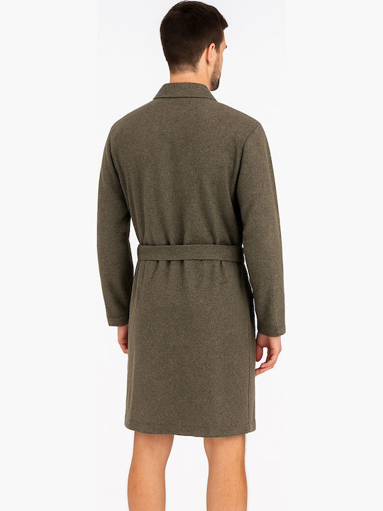 Rafael Men's Winter Pajama Robe Olive