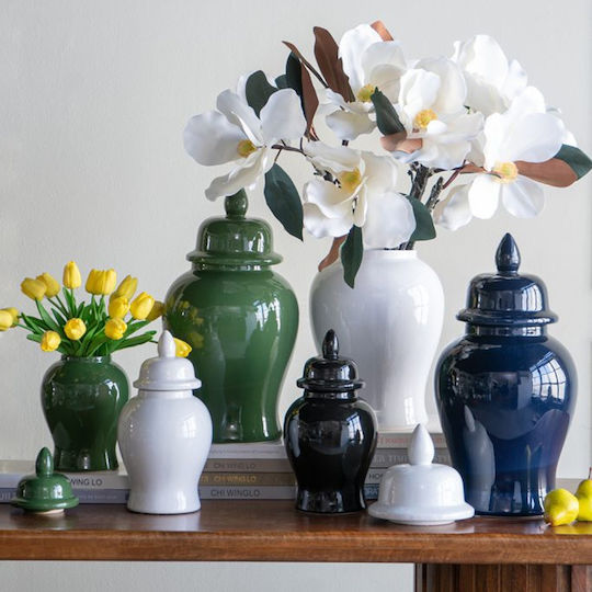 Artekko Decorative Vase Melania Black 16x16x31cm
