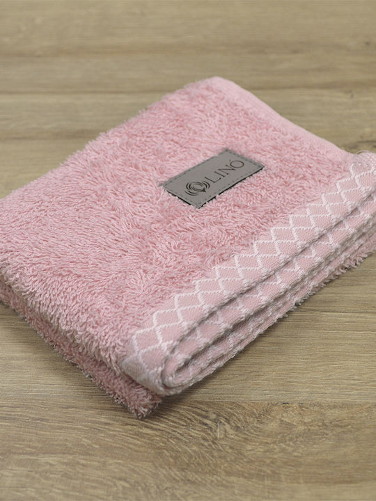 Lino Home Hand Towel Marley 30x50cm Coral Weight 600gr/m²
