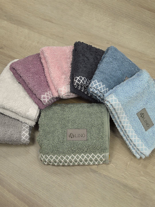 Lino Home Hand Towel Marley 30x50cm Amethyst Weight 600gr/m²