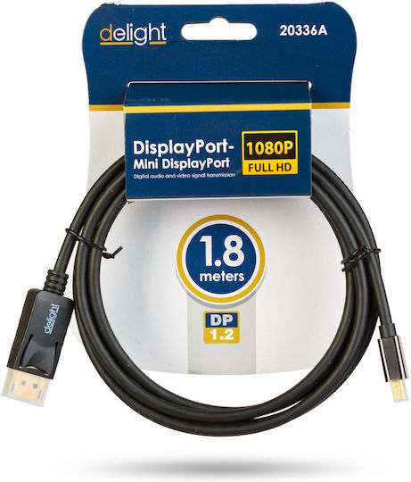 DisplayPort-zu-Mini-DisplayPort-Kabel 1.2 FullHD 1080p 1,8 m