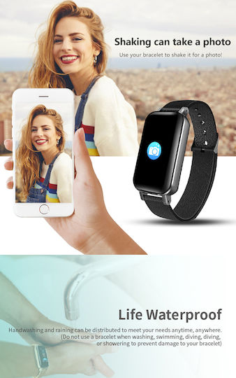 T89 & Bluetooth Earbuds Smartwatch mit Pulsmesser (Schwarz)
