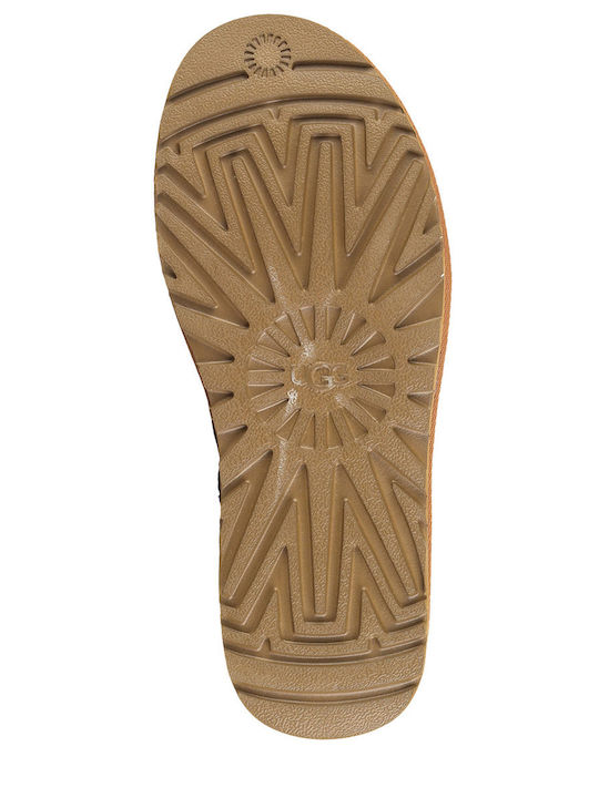 Ugg Australia Classic Mini II Велурени Дамски Ботуши с Козина Кестеняви