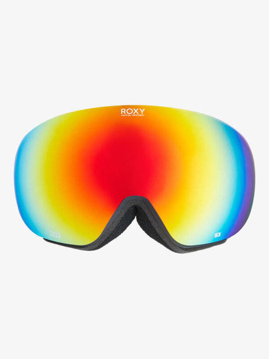 Roxy Μάσκα Σκι & Snowboard Ενηλίκων Μαύρη με Φακό Καθρέπτη σε Μαύρο Χρώμα Roxy Μάσκα Σκι & Snowboard Ενηλίκων Μαύρη με Φακό Καθρέπτη σε Μαύρο Χρώμα