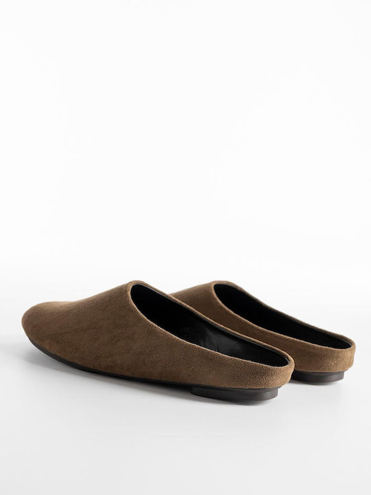 Flat Mules in Khaki Colour X26-310-1887-Ladi