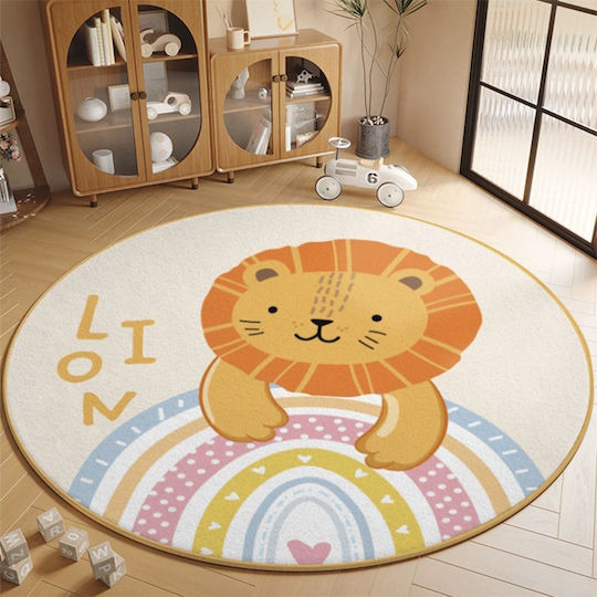 Скръгъл Детски Килим Play Rug “Lion Laughs” – Мек 3см Ø120 см