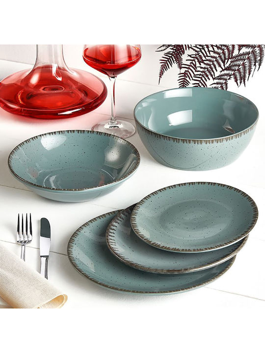 Dot Uranus Serving Platter made of Porcelain Blue with Diameter 26cm
