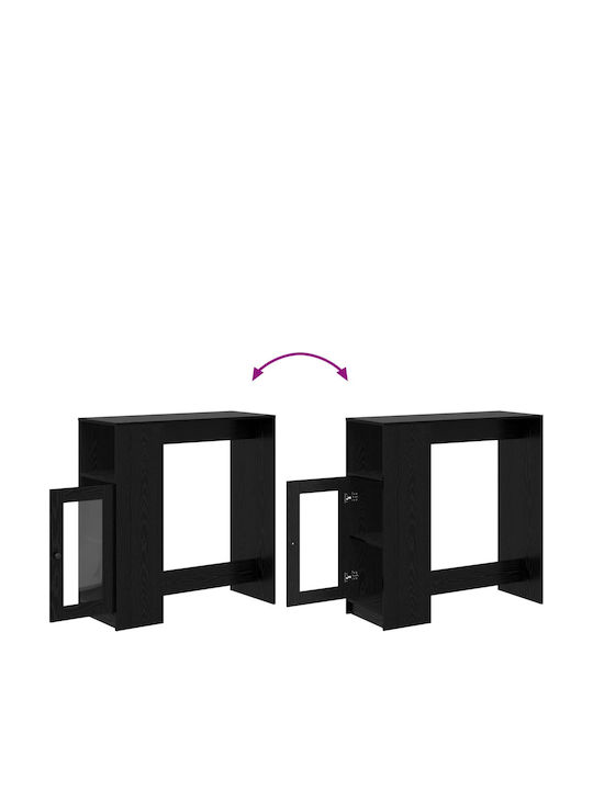 Table Bar Wooden Black Beech 101x40x103.5cm