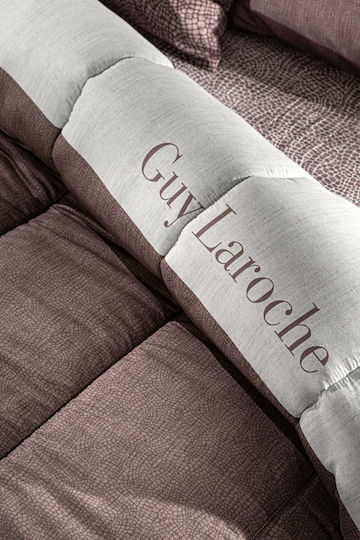 Guy Laroche Σετ Πάπλωμα Υπέρδιπλο 220x240εκ. Safari Choco 3τμχ 530 GSM