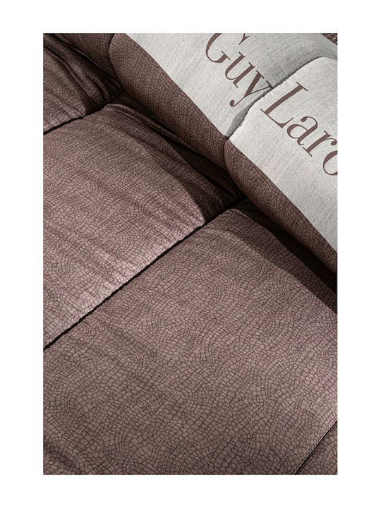 Guy Laroche Σετ Πάπλωμα Υπέρδιπλο 220x240εκ. Safari Choco 3τμχ 530 GSM