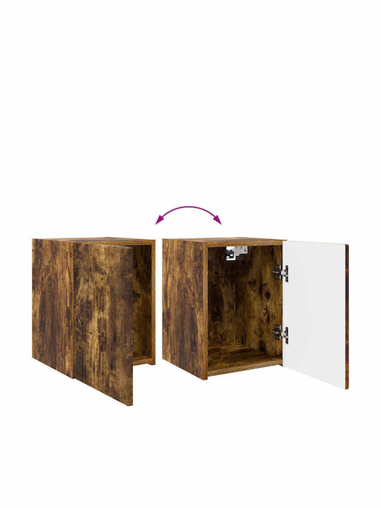 Living Room TV Unit Smoked Oak L30xW31xH100cm