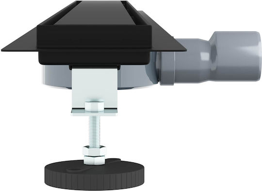 vidaXL Siphon Spülbecken mit Größe 90x11cm Schwarz