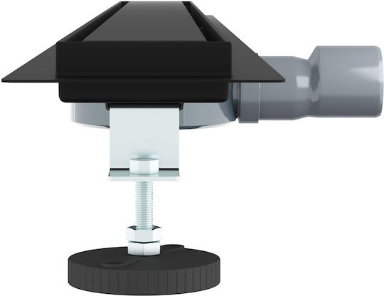 vidaXL Siphon Spülbecken mit Größe 100x11cm Schwarz