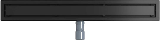vidaXL Siphon Spülbecken mit Größe 80x11cm Schwarz