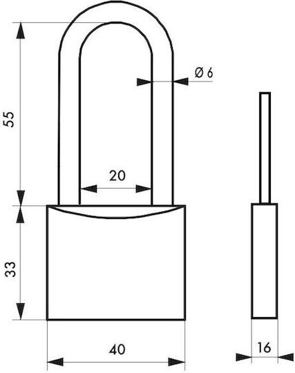 Thirard Lăcăt Potcoavă cu cheie 40mm 1buc
