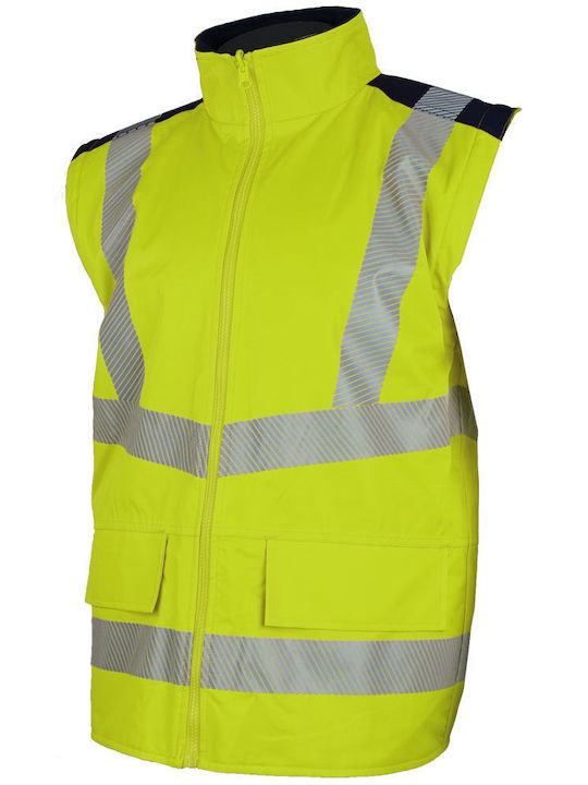 Lacuna Work Jacket Reflective with Fleece Lining Yellow