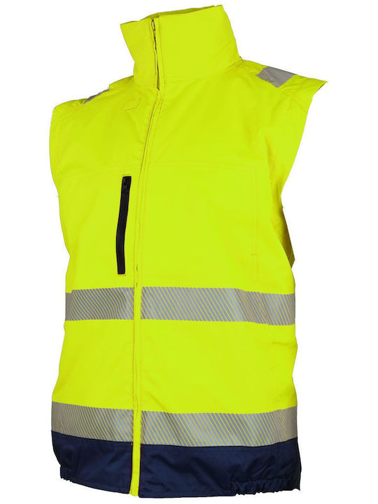 Lacuna Arbeitsjacke Reflektierend mit Fütterung Fleece Gelb Lacuna Arbeitsjacke Reflektierend mit Fütterung Fleece Gelb