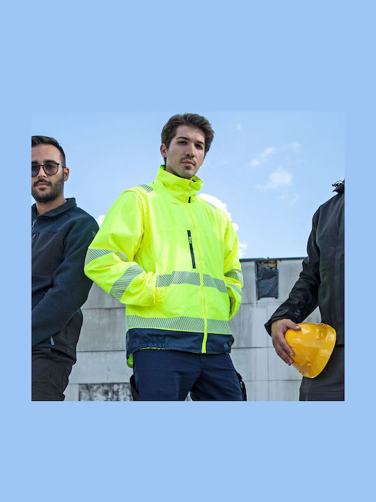Lacuna Work Jacket Reflective with Fleece Lining Yellow