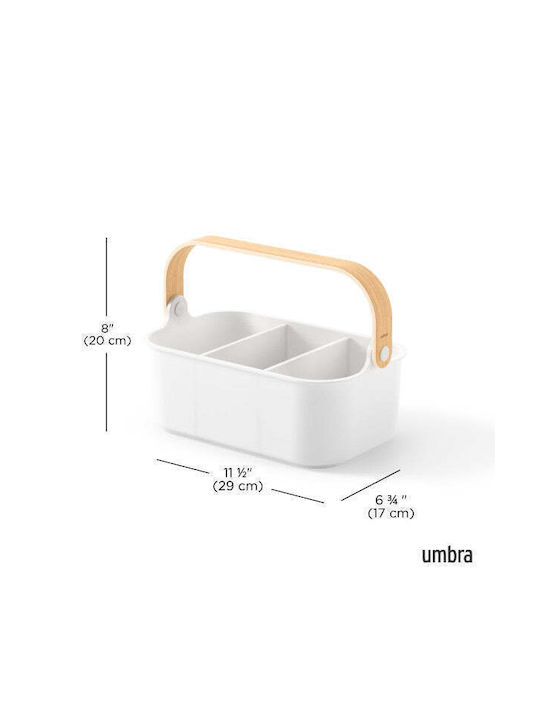 Umbra Bellwood Cosmetics Organizer with Dividers White 29x20x17cm