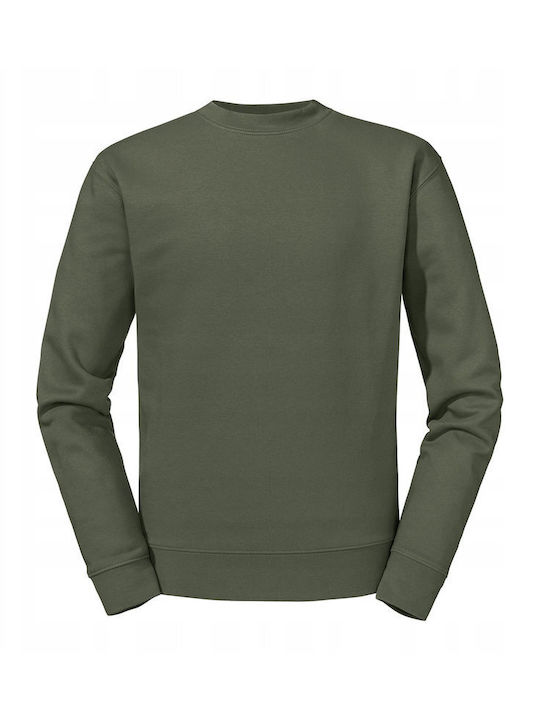 Russell Europe Men's Long Sleeve Promotional Sweatshirt Authentic Olive Green