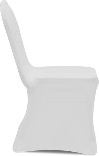 vidaXL Elastic Cover for Chair White 100pcs 274765