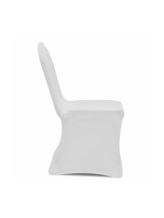 vidaXL Elastische Abdeckung für Stuhl White 50Stück 241196