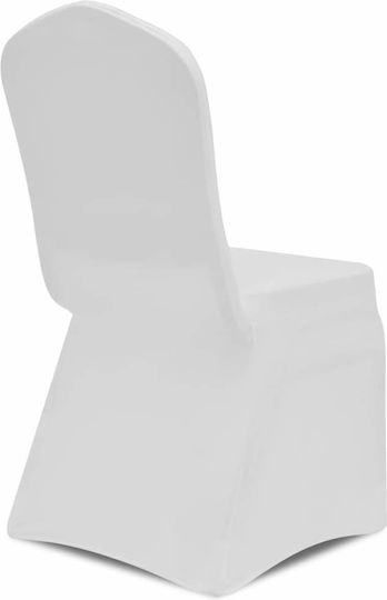 vidaXL Elastic Cover for Chair White 100pcs 274765