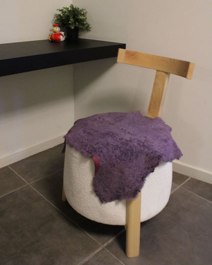Teppich Rechteckig Leder Purple