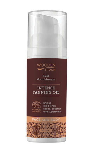 Beach Tanning Oil Organic 50ml Wooden Spoon